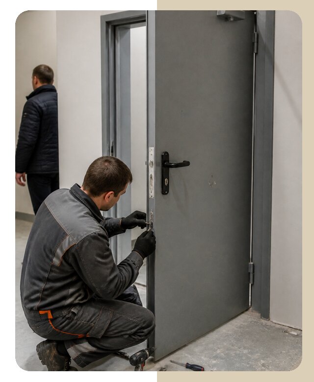 Ремонт противопожарной двери в Ачинске по цене 6585 р. | ДвериЛегко-Чнс